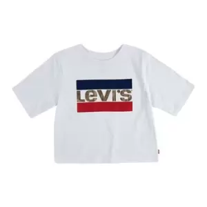 Levis HIGH RISE TEE Girls Childrens T shirt in White - Sizes 10 years,16 years