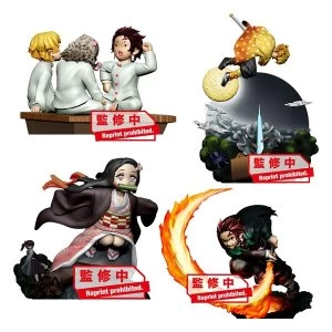 Demon Slayer: Kimetsu no Yaiba Petitrama Series Trading Figure 8cm Vol. 1 Assortment (4)