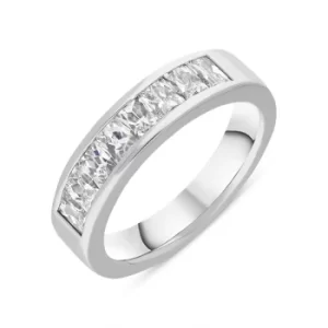 Platinum 1.16ct Diamond Channel Set Half Eternity Ring