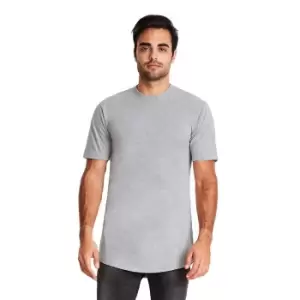 Next Level Mens Long Body Cotton T-Shirt (M) (Heather Grey)