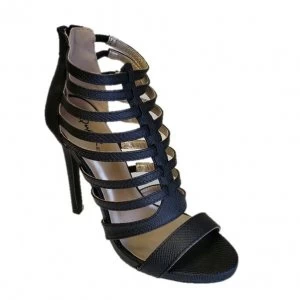 Qupid Glee strappy high leg sandal Black