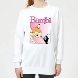 Disney Bambi Nice To Meet You Womens Sweatshirt - White - XL