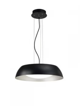 Ceiling Pendant Small 18W LED 3000K, 1800lm, Matt Black, Silver, White Acrylic