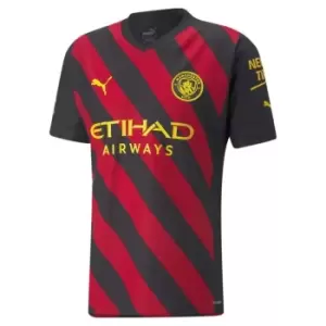 Puma Manchester City Authentic Away Shirt 2022 2023 Adults - Black