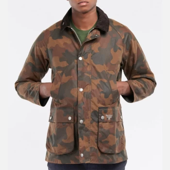 Barbour Beacon Mens Summer Camo Wax Jacket - Olive Camo - S