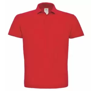 B&C ID.001 Mens Short Sleeve Polo Shirt (XL) (Red)