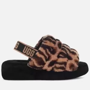 UGG Womens Fluff Yeah Animalia Sheepskin Slippers - Light Butterscotch - UK 5