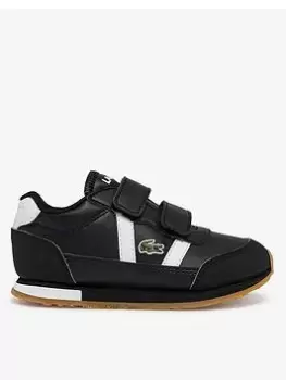 Lacoste PARTNER 0121 1 SUI BLK/WHT, Black/White, Size 5 Younger