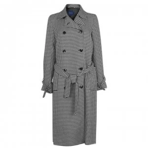 Gant Gingham Trench Coat - 433 Eve Blue