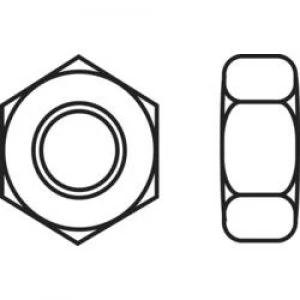 Hexagonal nuts M1 DIN 934 Steel zinc plated TOOLCRAFT 888712