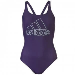 adidas Womens Fit Badge Of Sport Swimsuit - Legend Purple