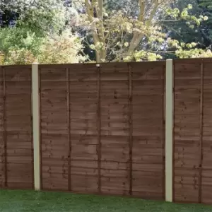 Forest 6a x 5a 6 Brown Pressure Treated Super Lap Fence Panel (1.83m x 1.68m)