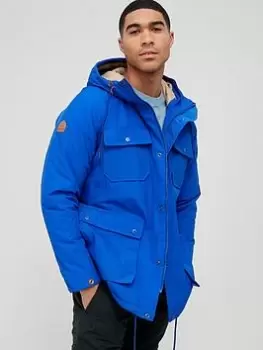 Superdry Mountain Padded Parka Coat - Blue, Size S, Men