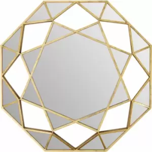 Premier Housewares Marcia Gold Octagonal Wall Mirror