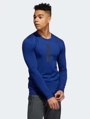 adidas Compression Warm Long-sleeve Top, Blue, Size 3XL, Men