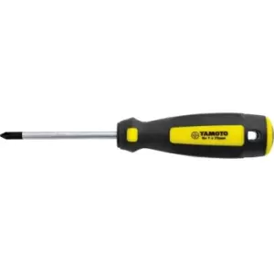 Yamoto Tri-line Phillips Screwdriver, No. 1 Phillips Tip, 100mm Blade