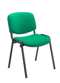 Club Multi - Purpose Black Frame Upholstered Stacking Chair - Green