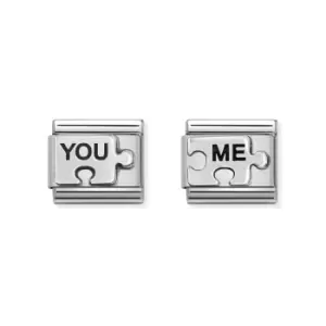 Nomination Classic Silver You & Me Puzzle Charm Set