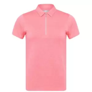 Callaway quarter Zip Heritage Polo Shirt Ladies - Pink