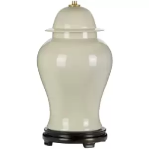 Elstead - LightBox Tongling Cream Oriental Ceramic Temple Jar Table Lamp, Base Only