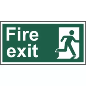 Fire exit (Man right) - Sign - PVC (300 x 150mm)