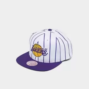 Mitchell & Ness Los Angeles Lakers NBA Pinstripe Snapback Hat