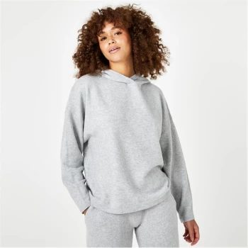 Jack Wills Lounge Knitted Hoodie - Grey Marl