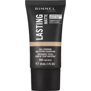 Rimmel Lasting Matte Mattifying Foundation Shade 085 Fair Beige 30ml