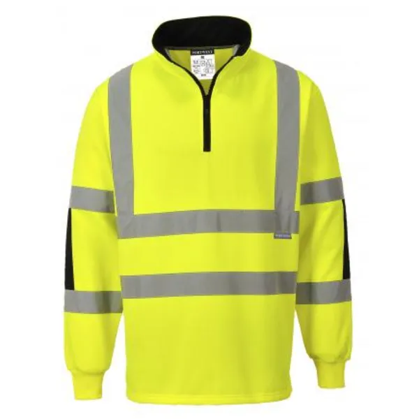 Portwest Xenon Half Zip Hi Vis Pullover B308YER6XL Colour: Yellow