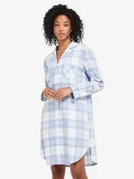 Barbour Etta Check Nightshirt - Blue Size L, Women