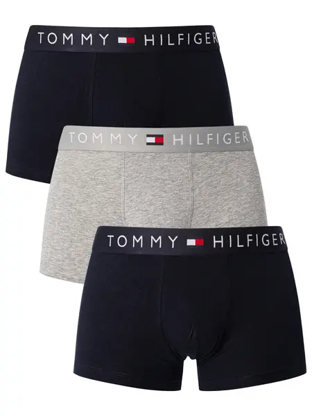 Tommy Hilfiger 3 Pack Original Trunks Desert Sky/Grey Heather/Desert Sky L