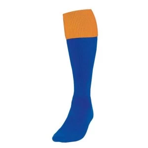 Precision Turnover Football Socks Royal/Amber UK Size 7-11