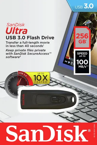 SanDisk SanDisk Ultra 100MB/s USB 3.0 Flash Drive - 256GB