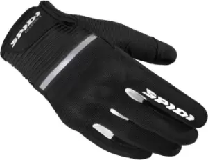 Spidi Flash Motorcycle Gloves, black-white, Size XL, black-white, Size XL