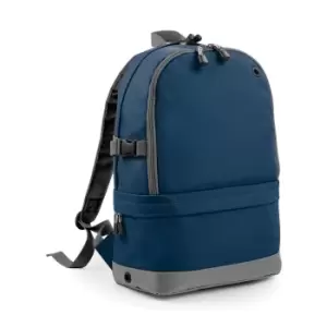 BagBase Backpack / Rucksack Bag (18 Litres Laptop Up To 15.6 Inch) (Pack of 2) (One Size) (French Navy)