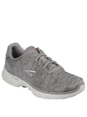 Skechers Go Walk 6 Magic Melody Trainers, Grey, Size 8, Women