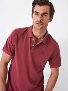 Crew Clothing Ocean Polo, Dark Red, Size S, Men