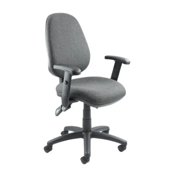 Vantage 200 3 lever asynchro operators chair with adjustable arms - charcoal