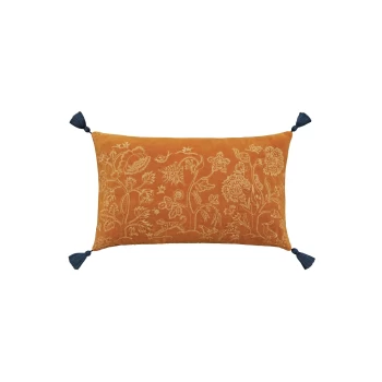 William Morris Honeysuckle & Tulip Cushion 50cm x 30cm, Saffron