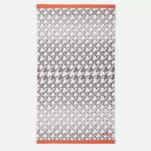 Ted Baker Houndstooth Geo Towel - Charcoal - Bath Sheet - 90 x 150cm