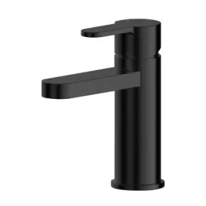 Nuie Arvan Mono Basin Mixer With Push Button Waste - Matt Black