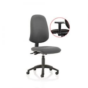 Task Office Chair Eclipse XL III Lever Charcoal Fabric With Height Adjustable Arms