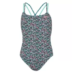 Nike Spiderback Swimsuit Womens - Green