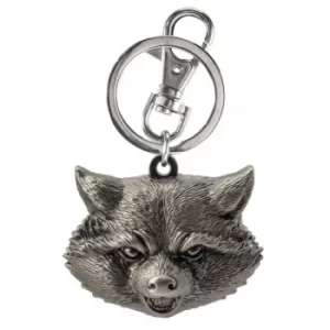 Rocket Head Marvel Pewter Key Ring