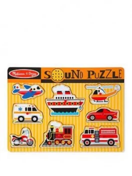 Melissa Doug Vehicles Sound Puzzle One Colour