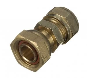 Wickes Brass Compression Straight Tap Connector - 22mm x 3/4in