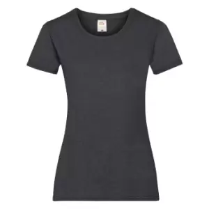 Fruit Of The Loom Ladies/Womens Lady-Fit Valueweight Short Sleeve T-Shirt (S) (Dark Heather)