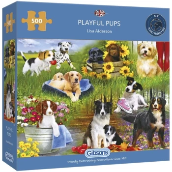 Playful Pups Jigsaw Puzzle - 500 Pieces