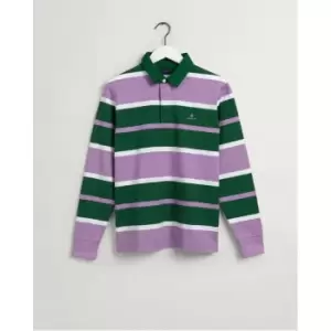 Gant Stripe Rugger Polo Shirt - Purple