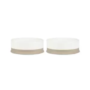 Scruffs Set of 2 Scandi Pet Bowls Cream